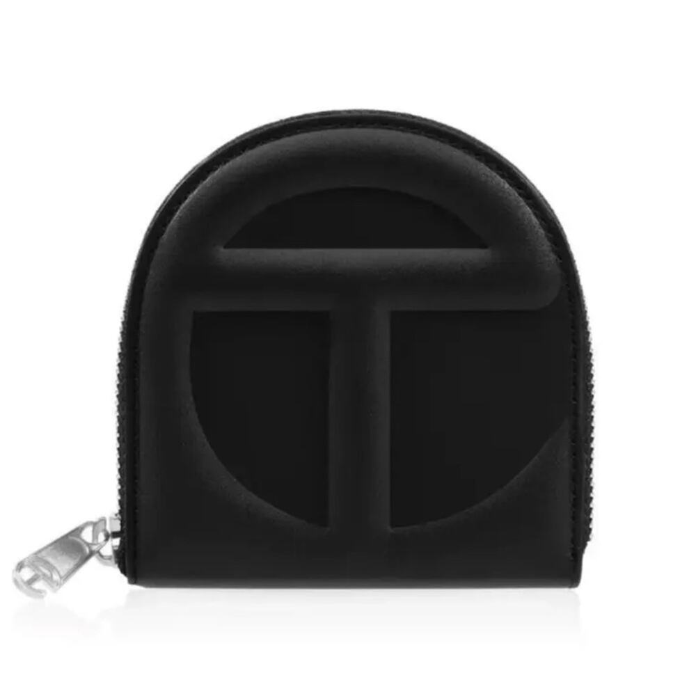 Telfar NWT black leather wallet unisex rare spring summer - Picture 2 of 6